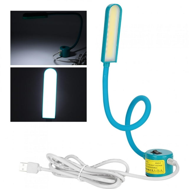 LYUMO Gooseneck Lamp,Energy‑Saving Lamp,Sewing Machine Lamp USB Interface LED Light COB Working Desk Light + Magnetic Base