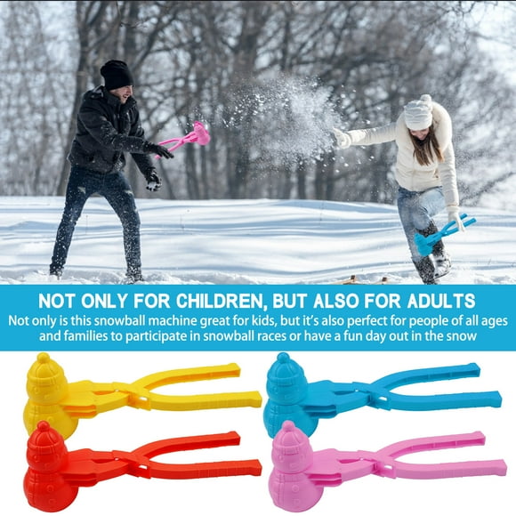 2 | Snowball Maker Clip Maker Snowman Shaped Sand Tool Winter Kids Outdoor Toys for Play and Seasonal Crafts