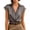 Gray #016, variant on Womens Satin Blouse Sleeveless Silk Tank Cap sleeve Tops Button Down Solid Color Shirts Business Casual Outfits 2026, S