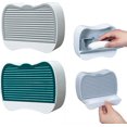 thumbnail image 1 of 2 Piezas Porta Jabonera Plegable con Drenaje, Soporte para Jabón en Barra sin Taladrar para Montar en la Pared Útil para Duchas, Baños, Cocinas, Soporte de Bandeja de Plástico para S, 1 of 5