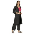 thumbnail image 2 of Inkmeso Womens 3 Pcs Nightwear Set Crop Tank Top Loose Pants & Front Open Shrug Sleepwear, 2 of 7