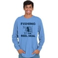thumbnail image 3 of Fishing Reels Funny Fisher Pun Joke Men's Long Sleeve Tee T Shirt Brisco Brands 2X, 3 of 6