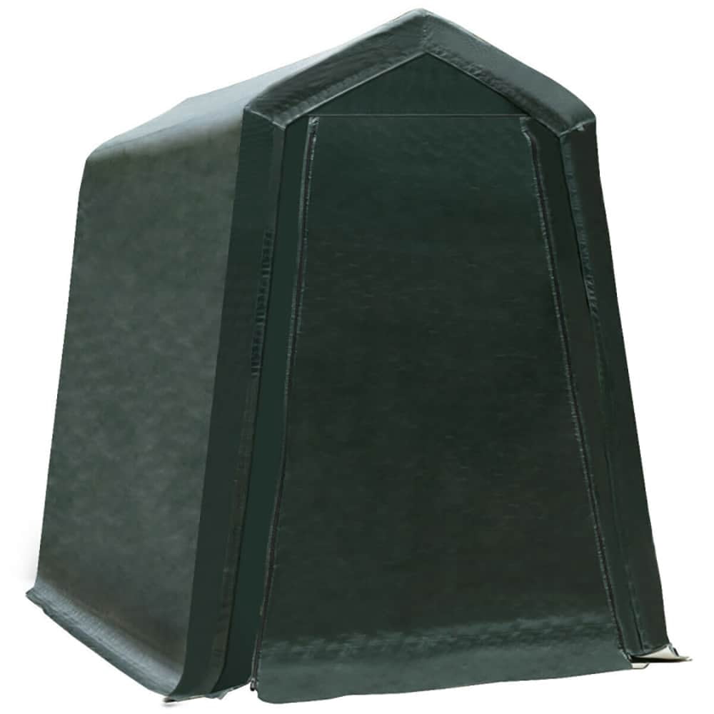 Spaco Outdoor Carport Shed with Sidewalls and Waterproof Ripstop Cover, 6 x 8 Feet Carport Shed, Green
