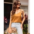 thumbnail image 2 of EKOUAER Womens Satin Cami Tops 2 Pack V Neck Silk Camisole Tank Top Spaghetti Strap Racerback Camis Blouse Shirt, 2 of 5