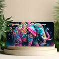thumbnail image 4 of License Plate, Floral Elephant Decorative Front,Personalized Stainless Steel License Plate Cover For Men Women,12.2" X 6.2", 4 of 6