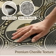 thumbnail image 6 of ODIKA 9'x12' Washable Area Rug Non-Shedding, Easy Care Music Disc Note Inspired Featuring Record Player Motifs Round for Master Suite, California King, Under Bed, 6 of 7