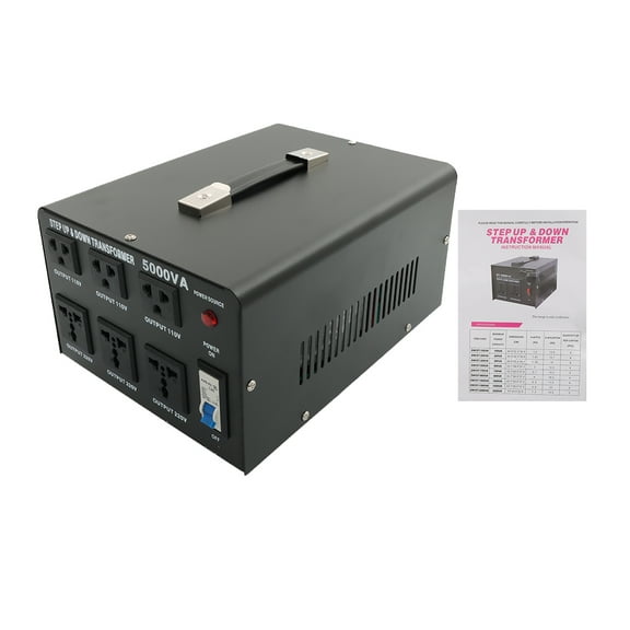 findmall 110-120V To/From 220-240V 5000 Watt Voltage Converter Transformer Step Up/Down