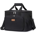 thumbnail image 2 of Bolsa de almuerzo aislada 15L, bolsa de comida más fresca para almuerzo/trabajo/escuela/playa/picnic negro, 2 of 5