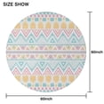 thumbnail image 6 of Pastel Geometric Pattern Round Tablecloth 60"x60",Wrinkle Wipeable Table Cloth for Kitchen Dining Room Picnic Patio Party, 6 of 6
