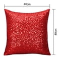 thumbnail image 5 of SPRING PARK 16” x 16” Pink Shining Sequins Decorative Pillow Covers, Reversible, Zip Closure, 5 of 5