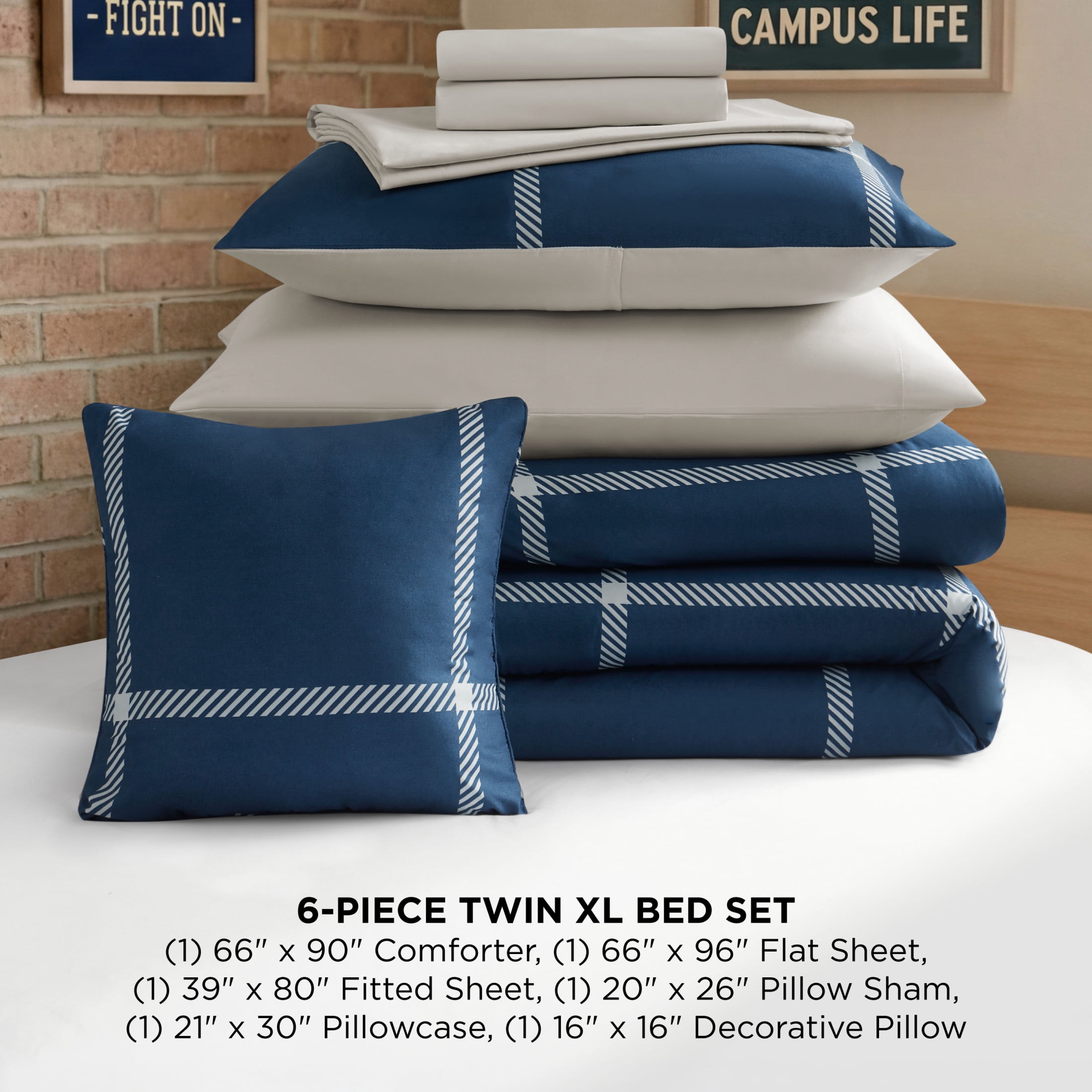 The Sheet Lab Window Pane Check Bed in a Bag