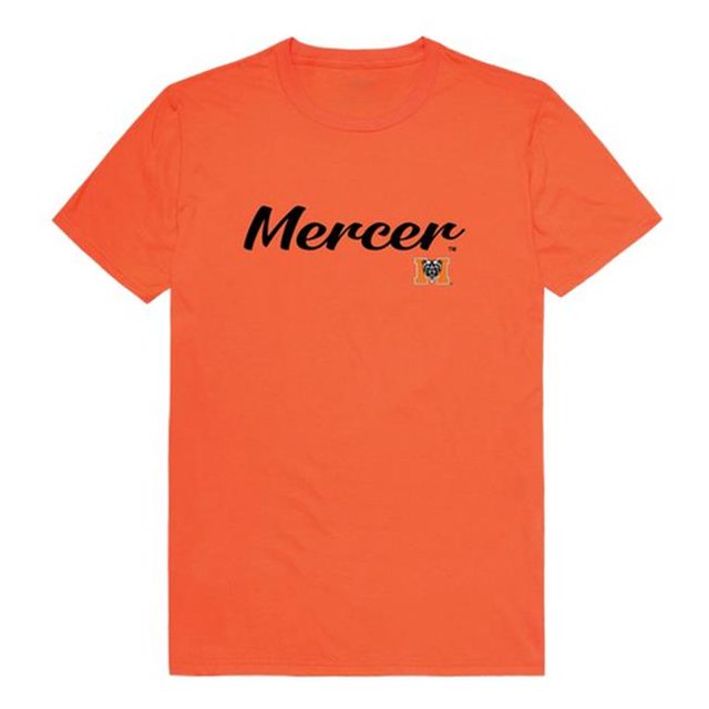 W Republic 554-340-ORN-04 Men Mercer Bears Script T-Shirt, Orange - Extra Large