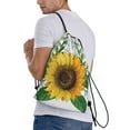 thumbnail image 3 of Kdxio Sunflowers (2) Print Drawstring Backpack Bag,Waterproof Draw String Back Sack, Gym Drawstring Bags Swim Bag For Unisex, 3 of 9