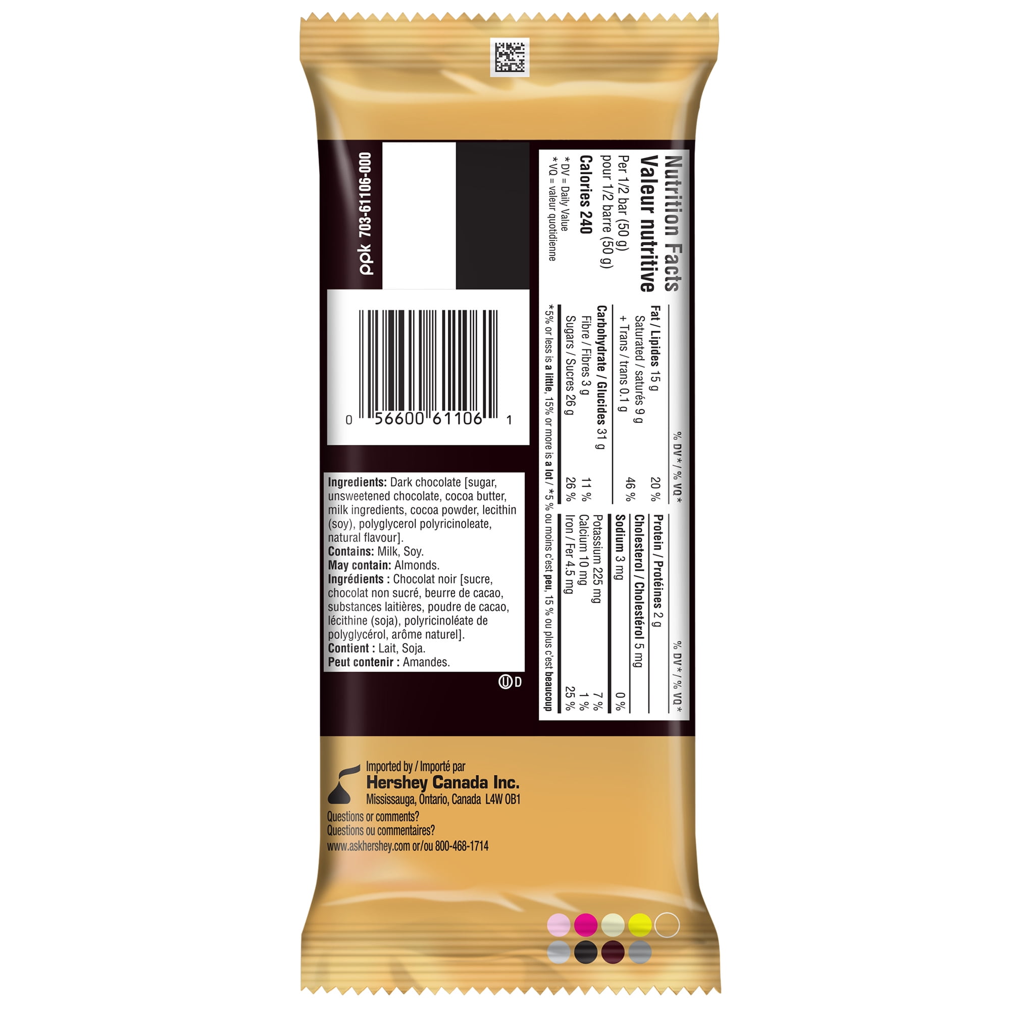 HERSHEY’S Noir classique 100 g HSY Noir classique