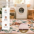thumbnail image 4 of Beltran 4x6 Washable Tiger Area Rug – Vintage Safari Non Slip Carpet, Boho Pink Print Rug for Living Room Bedroom Kitchen, Easy Clean, 4 of 7