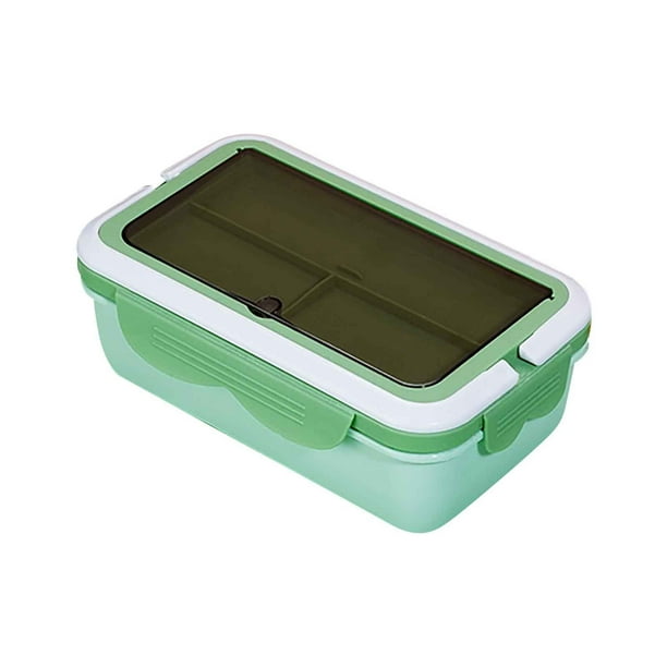 Fiambrera apta para microondas para estudiantes y oficinistas | Recipiente de plástico sellado con asa para preparar comidas | Diseño compacto