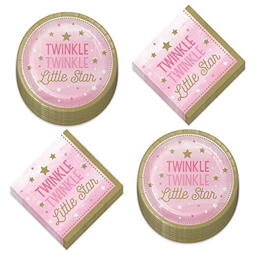 Details about   Pink Gold Twinkle Little STAR 1st Birthday Tea Party NAPKINS Supplies Cake Smash 