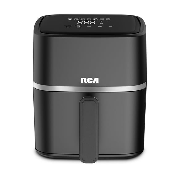 RCA Freidora de Aire Digital RC-114, 2.8 L, Panel Táctil, Negra, Temperatura 80–200 °C, Temporizador 60 min, Olla y Rejilla Antiadherente, Apagado Automático y Protección contra Sobrecalentamiento