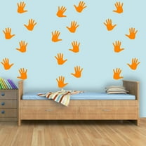VWAQ Handprint Wall Stickers - Peel and Stick Floor or Wall Decals - 20 PCS