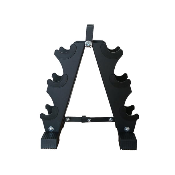 Rack de barra de 3 niveles, compacto y estable, ideal para entrenamiento de fuerza en el gimnasio en casa.