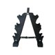 thumbnail image 1 of Rack de barra de 3 niveles, compacto y estable, ideal para entrenamiento de fuerza en el gimnasio en casa., 1 of 9