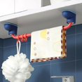 thumbnail image 4 of Toallero adhesivo en , estante de barra inconfundible sin perforaciones de 12,2 pulgadas, a prueba de herrumbre con toallero de gancho azul Macarena estante de pared de baño, 4 of 8