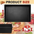 thumbnail image 2 of LOVEVER 3 Pcs Detroit Style Pizza Pan Hard Rectangular Pans Non Stick Sicilian Dish Pre Seasoned Bakeware, 2 of 7