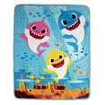 thumbnail image 3 of Baby Shark Soft Coral Plush Musical Toddler Blanket for Boys and Girls, 3 of 9