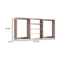 thumbnail image 5 of Benjara Vedz Walk in Closet w 2 Drawers- 4 Shelves n Hanging Rods- Brown Wood, 5 of 6