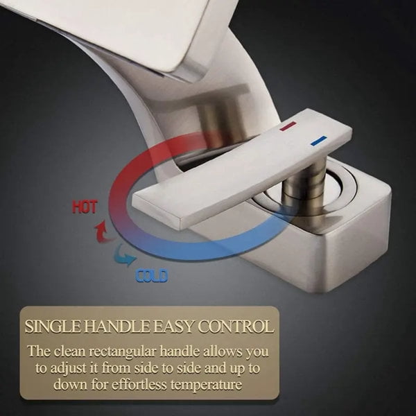 Waterfall Bathroom Sink Faucet Brushed Nickel 1 Hole Vanity Basin Mixer Single Handle Tap