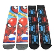 Spider-Man Marvel Comics Men's Premium Athletic Crew Socks 2 Pair Set