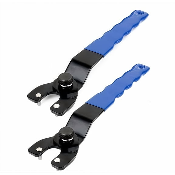 2 Pieces Adjustable Angle Grinder Spanner,Universal 8-50mm Angle Grinder Spanner Key Adjustable Pin Wrench with Plastic Handle for Angle Grinders, with Wrench