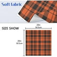 thumbnail image 6 of GZHJMY Halloween Cloth Napkin Orange Black Buffalo Plaid Kitchen Dining Table Decor for Cocktail Family Gathering Holiday Party Everyday Use Dinner Napkin Housewarming Gift 1 Pack 20" × 20", 6 of 6