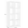 thumbnail image 6 of Style Selections 24.13-Inches H x 47.56-Inches W x 11.63-Inches D White Stackable Wood laminate 8 Cube organizer, 6 of 8