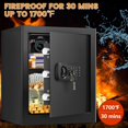 thumbnail image 2 of Cubic Home Fireproof Theft Fireproof Box for Home with Digital Keypad & Removable Shelf Security Box for Money Firearm Documents Valuables, 2 of 8