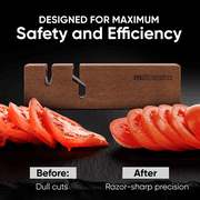 Matsato Knife Sharpener. Professional Japanese Knife and Scissor Sharpener. 2-in-1 Sharpening Tool
