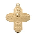 thumbnail image 3 of Catholic 4-Way Medal Cross Cruciform Pendant with Miraculous Medal, St. Joseph, St. Christopher and Sacred Heart, Made in USA, 3 of 9