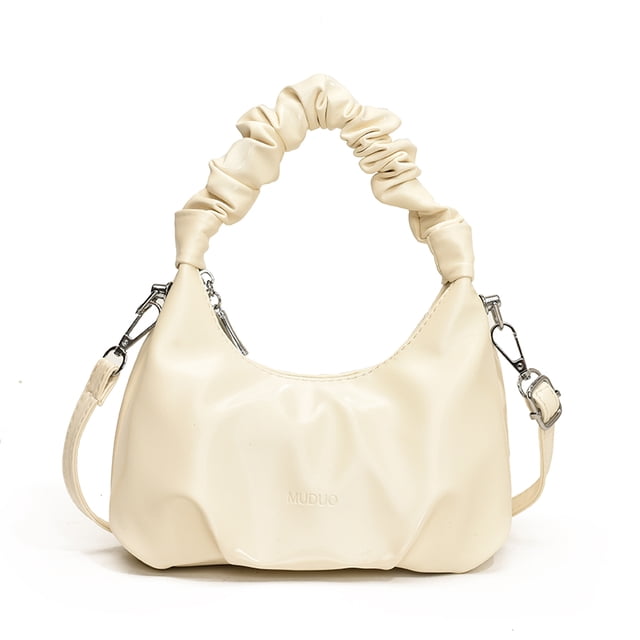 Bolso mujer coreano bolso cruzado nuevo bolso cruzado bolso plisado para llevar a mano bolso cruzado un hombro 8300-PZ20240716014876 blanco