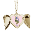 thumbnail image 1 of Planta de flor de lavanda azul Collar colgante en forma de melocotón con alas Unbranded M, 1 of 3