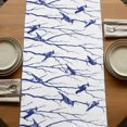 thumbnail image 5 of Table Runners 70 Inches Long Dress Scarves, Navy Blue Branches Birds Farmhouse Coffee/Dining/Kitchen Table Decor, Holiday Table Runner, Abstract Forest Silhouettes 13x70 Inch, 5 of 9