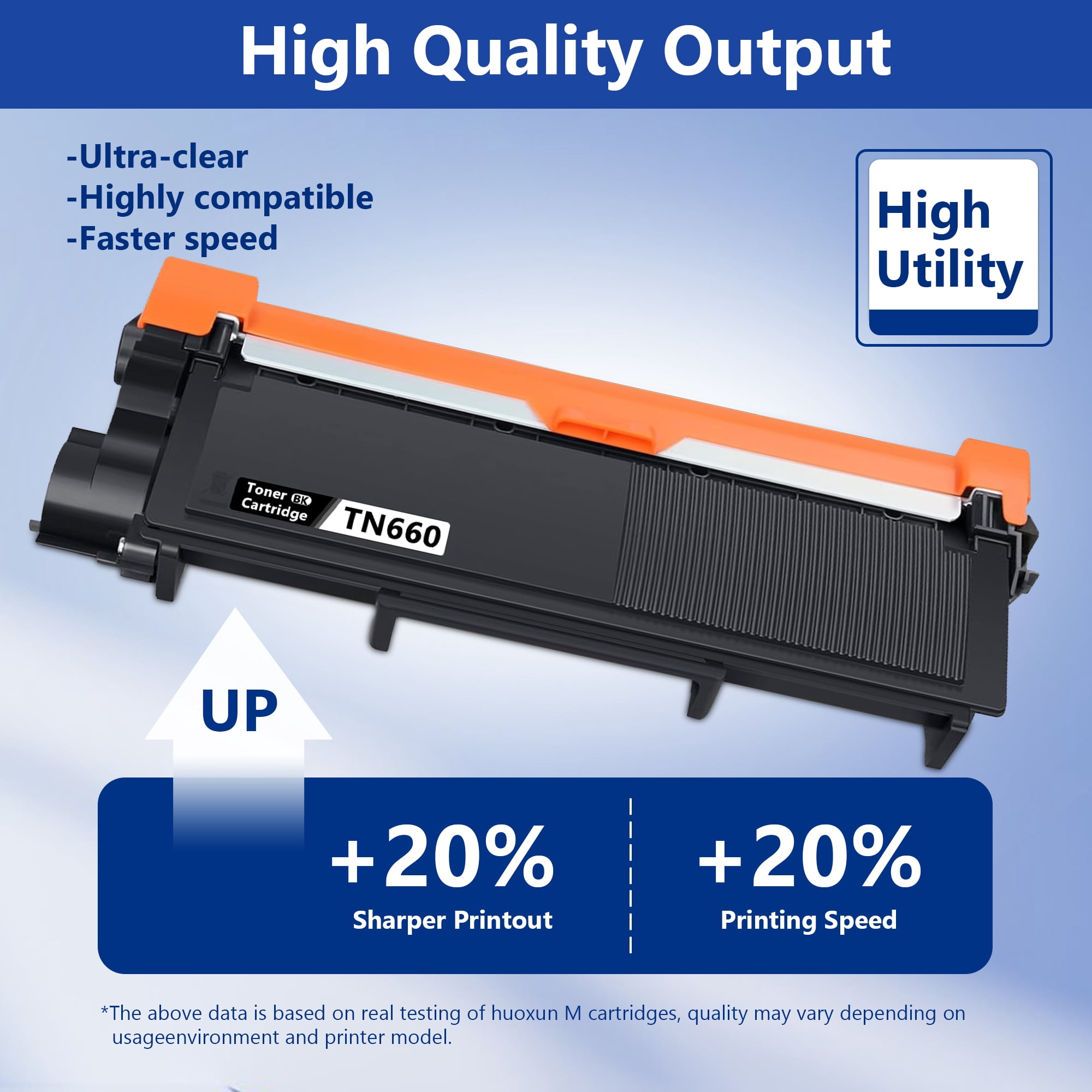 TN660 TN630 Toner Cartridge 2-Pack Black High Yield Compatible for Brother TN-660 TN 660 TN 630  for HL-2340DW 2320D DCP-L2540DW MFC-L2705DW Printer