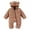czb# Brown277, variant on CUZIBR Baby Toddler Girls Romper Outfit Suit Solid Color Long Sleeve Full Zip Up Fuzzy Hooded Jumpsuit Footies Kids Boys One Piece Winter Thermal Warm Snowsuit Clothes Bodysuit,Beige,0-3 Months