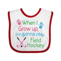 Inktastic Future Field Hockey Player Boys or Girls Baby Bib