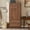 Walnut, variant on PHOYAL Farmhouse 31.49" Armoire Wardrobe with Floral Embossing, Freestanding Closet Cabinet with 2 Drawers and Hanging Rail for Bedroom, Walnut