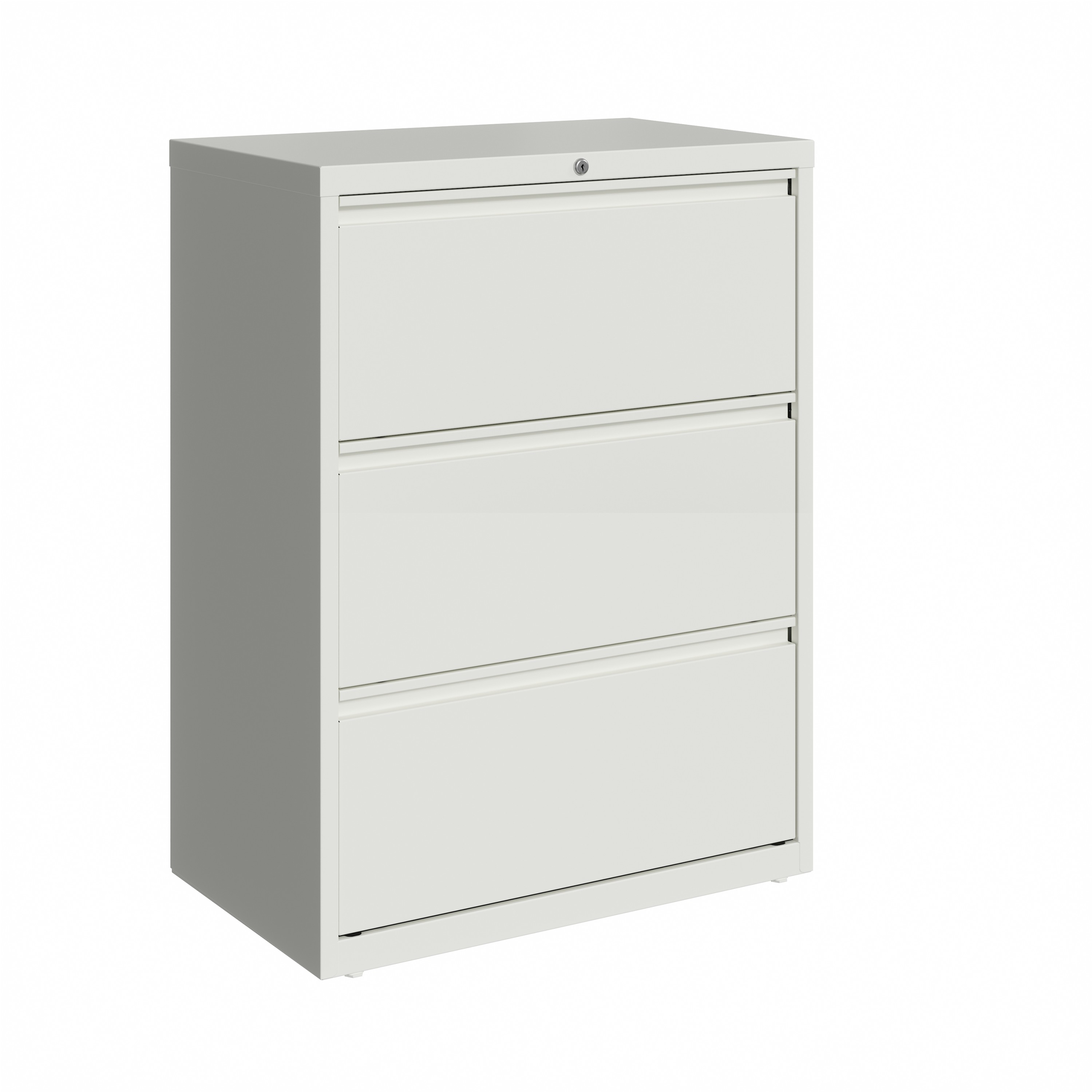 Hirsh 30in Wide HL10000 Series 3 Drawer Lateral File White