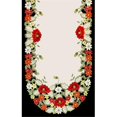 thumbnail image 1 of H0775 Chemin de Table Ovale Rouge Coquelicot, 16 x 36 Po., 1 of 1