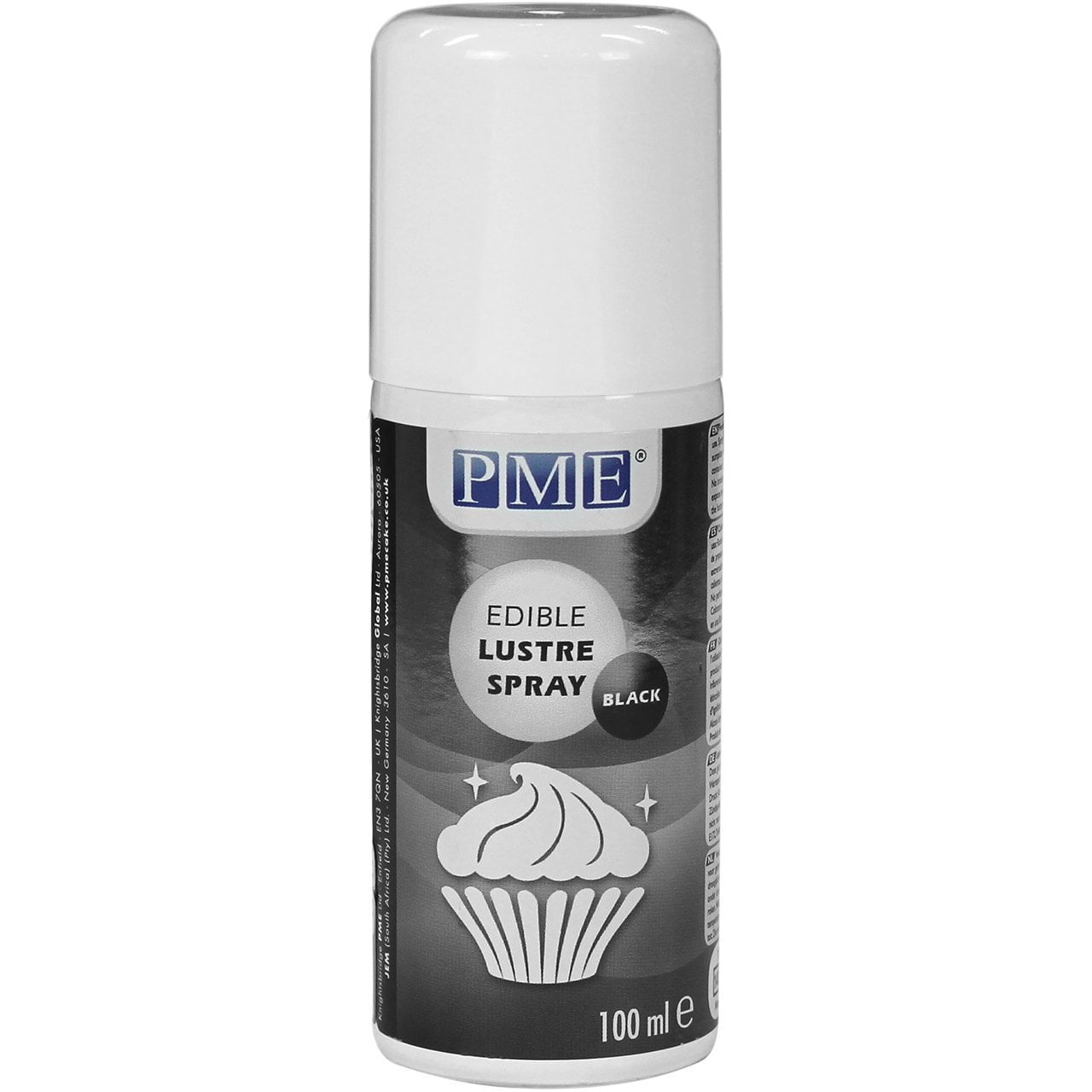 PME Edible Lustre Spray, Black, 3.3 Ounce