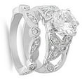 thumbnail image 4 of Sterling Silver Custom Engagement Ring Wedding Band Bridal Set White CZ 925 Female Size 6, 4 of 4