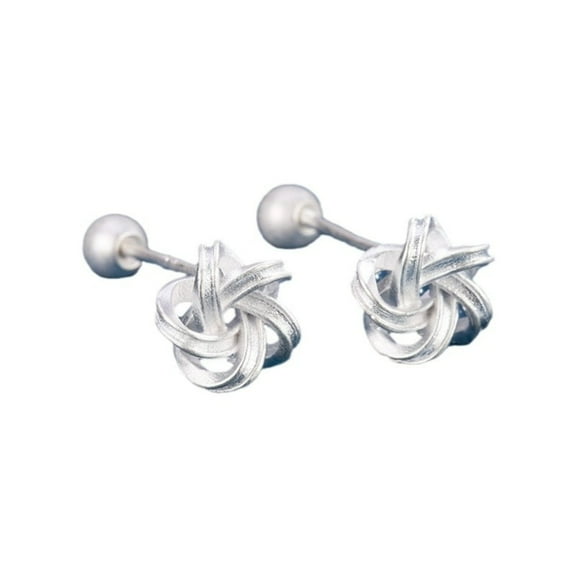 EJG Frosted Stud Earrings, Stackable Everyday, Urban Office, Valentine, Christmas, New Year Gifts for Women