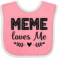 thumbnail image 3 of Inktastic Meme Loves Me Baby Clothes Girls Baby Bib, 3 of 4